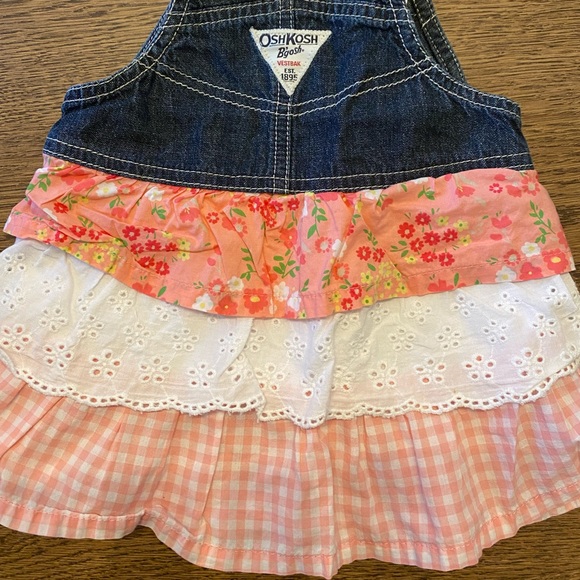 Authentic Osh Kosh girl jean dress 9 month - Picture 2 of 3